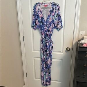 Lilly Pulitzer Floral Kimono-Style Jumpsuit